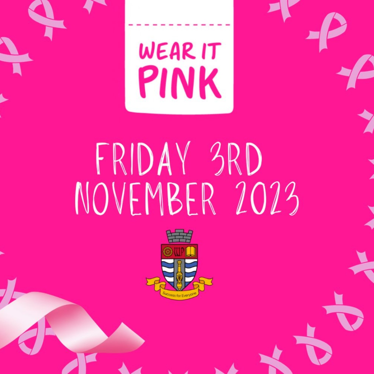 Woolwich Polytechnic School for Boys Wear it Pink Day Friday 3rd